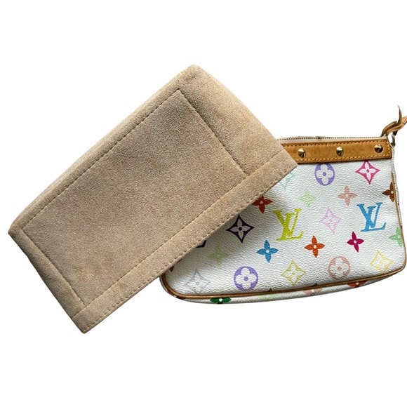 Louis Vuitton x Takashi Murakami White Multicolour Monogram Pochette - Picture 5 of 11